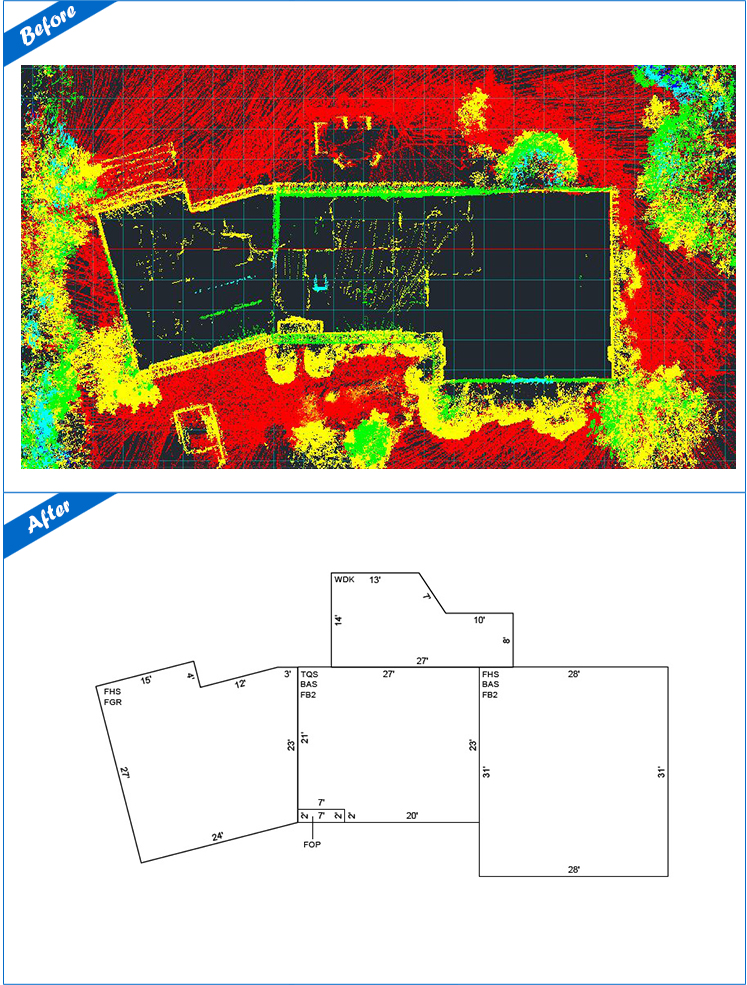Point Cloud to 2D Drawings VMD CAD & Graphic